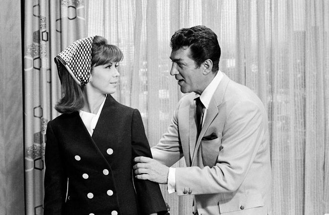 Nancy Sinatra with Dean Martin in the movie `Marriage on the Rocks`, 1965.