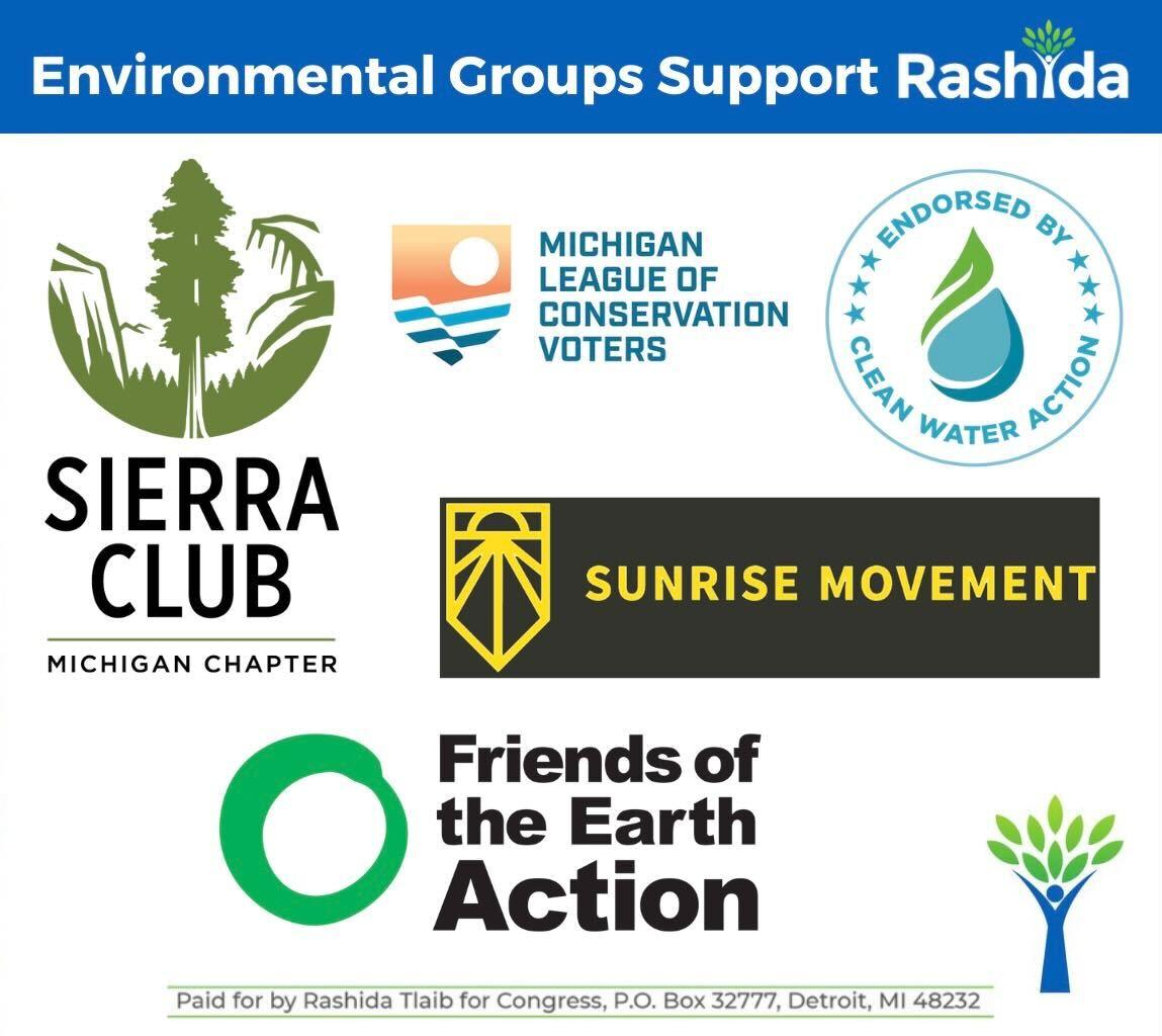 Environmental Groups Support Rashida