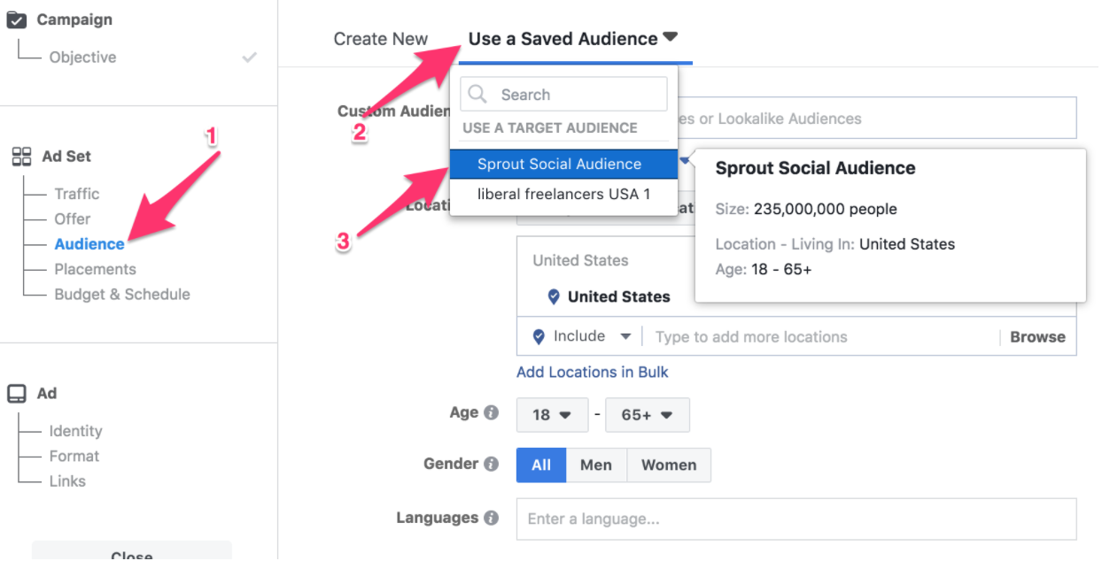 Facebook ad retargeting and custom audiences