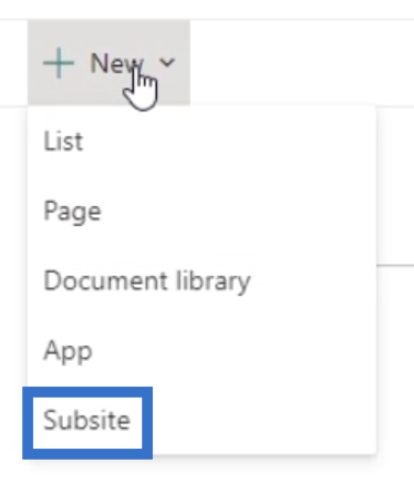 SharePoint subsite