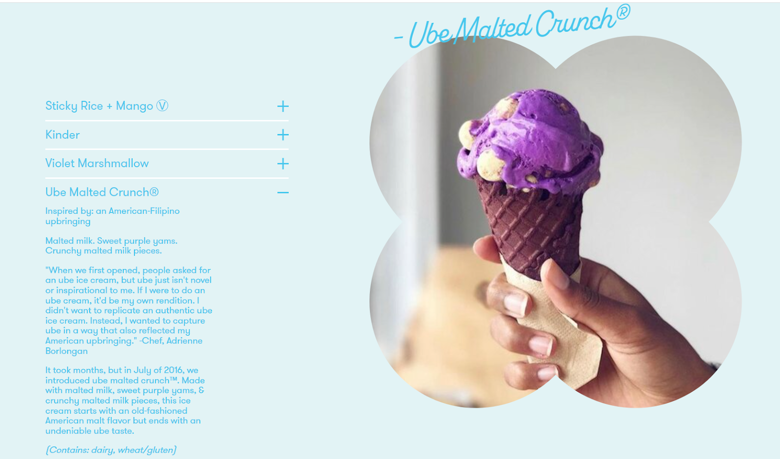 ube malted crunch ice cream