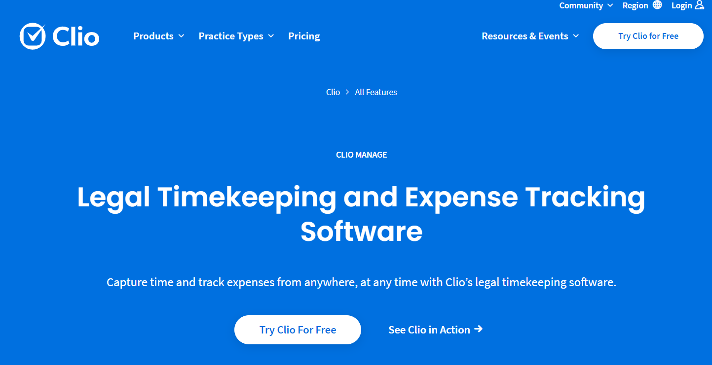 clio legal time tracking app