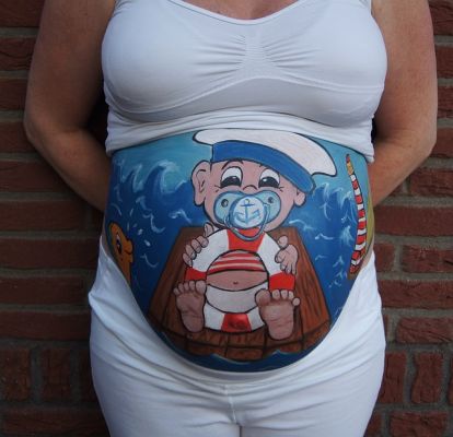 pregnant belly painting ideas