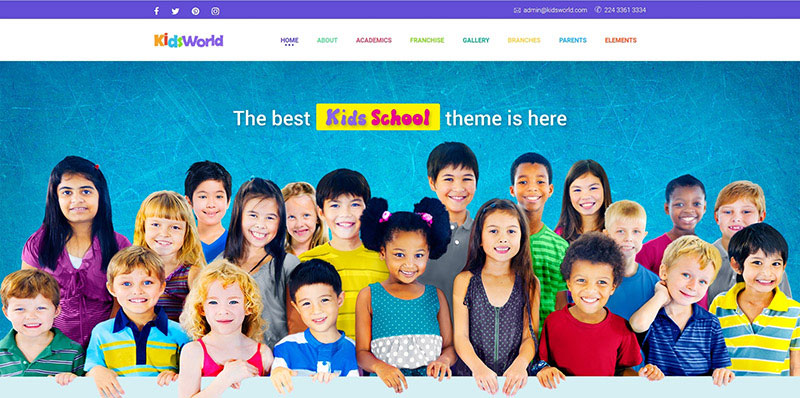 Kids World - Tema de WordPress para niños, niños