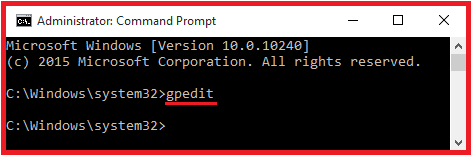 open Local Group Policy Editor using command prompt