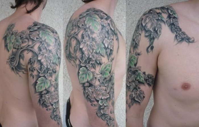 ลายสักไม้เลื้อยแขน 09