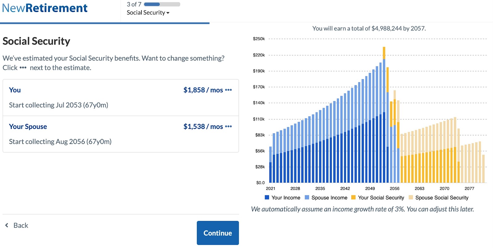 newretirement social security benefits estimate