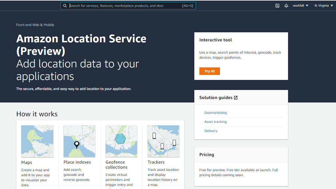 How to create Maps and Geofence using Amazon Location Service?