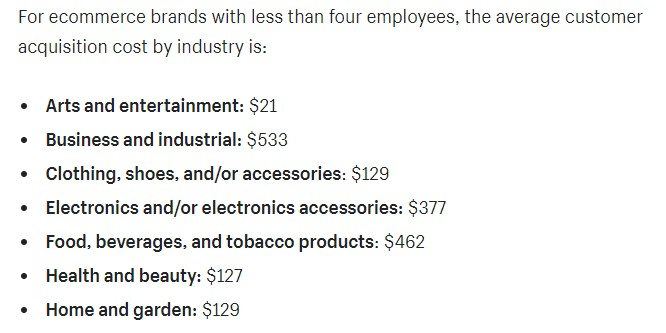 Customer acquisition costs