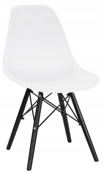Krzesło milano biało - czarne
