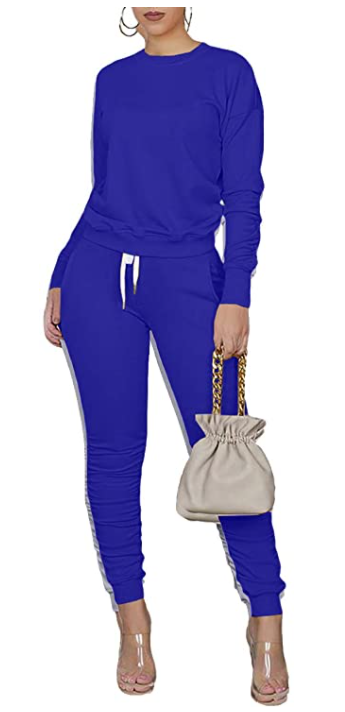 toponsky amazon loungewear set royal blue