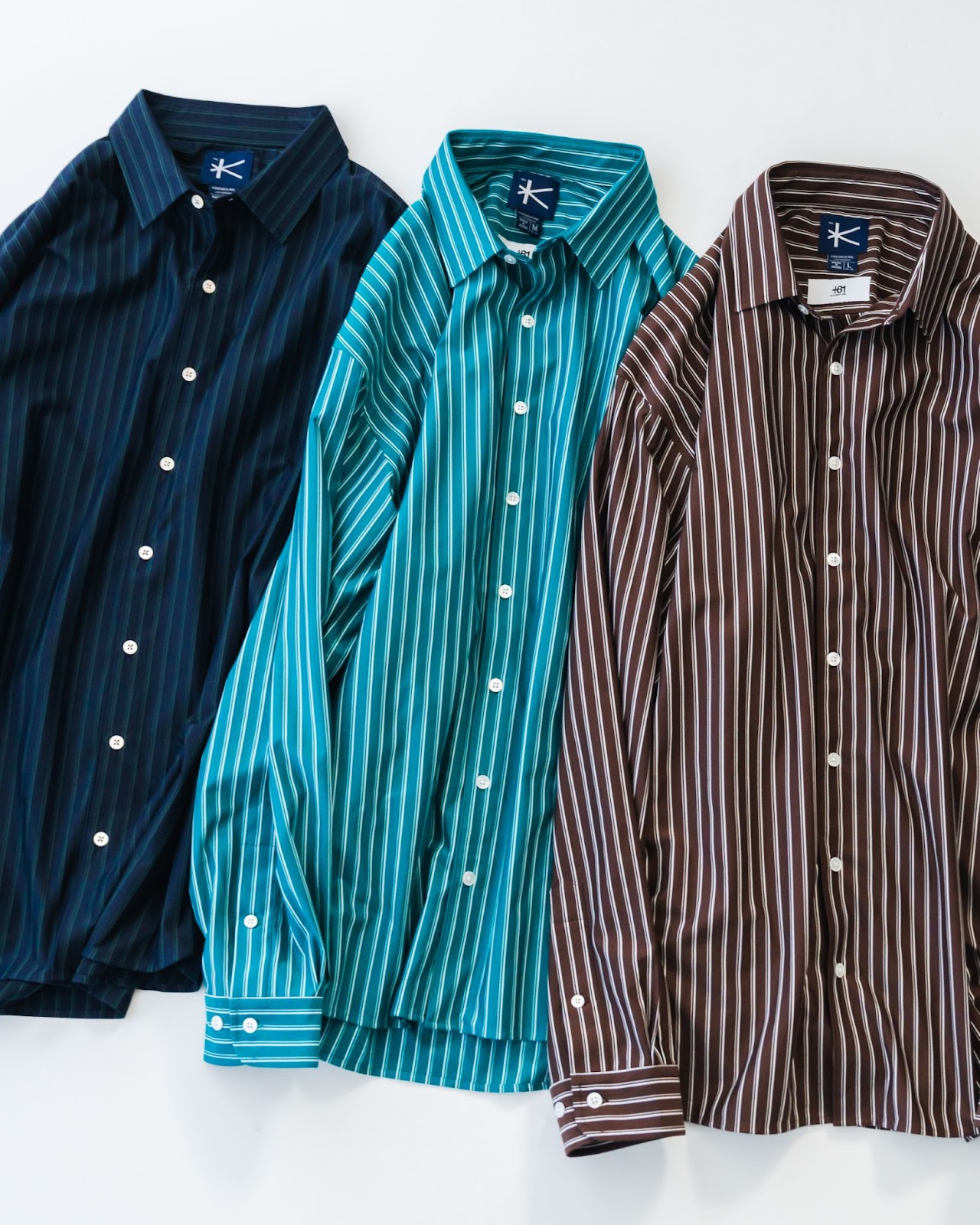 KANEMASA】LONDON STRIPE DRESS JERSEY SHIRT - ULTRAMARINE