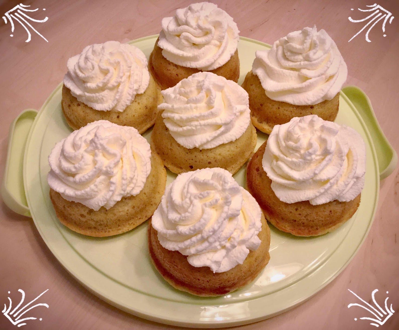 Low Carb Banana Pudding Donuts with Whipped Cream Topping