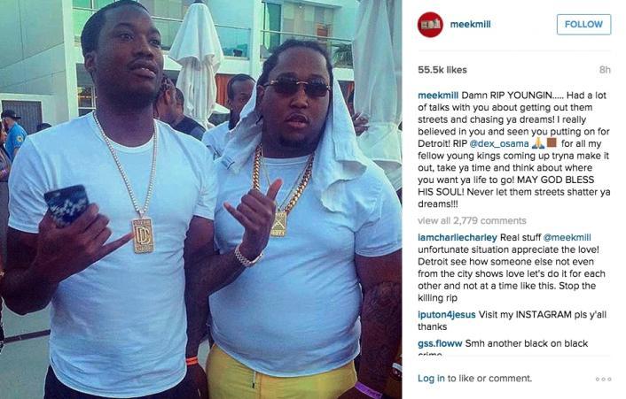 Meek Mill & Dej Loaf Pay Respects To Slain Rapper Dex Osama