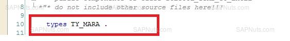 Using user defined types in SAP classes