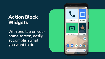 Image 1: Action blocks 讓使用者輕鬆執行日常任務，像是撥打電話、控制電源