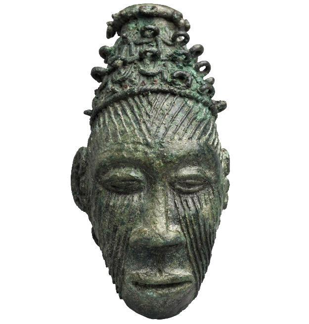 Human face pendant, zoomed in