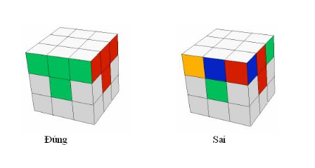 Bước 2: Hoàn thiện  tầng 1 của Rubik 3