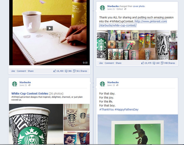 starbucks fb pinterest