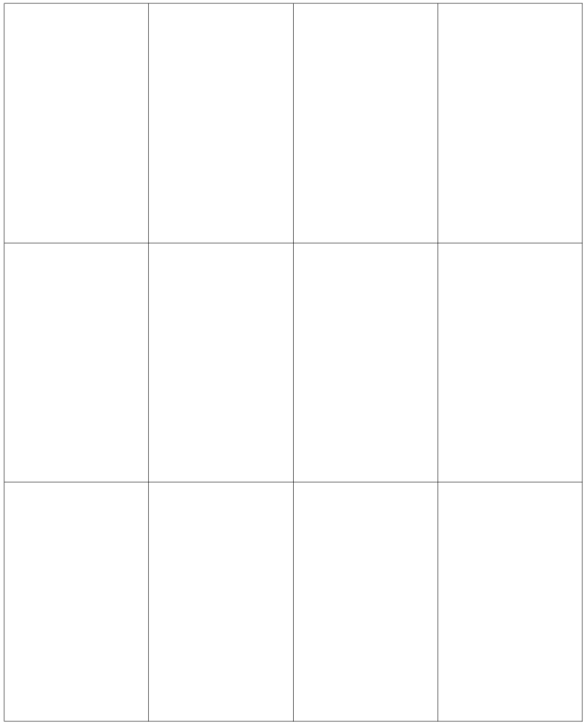 Blank grid board to create your own scavenger hunt.