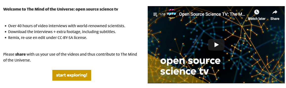 Open source science tv screenshot