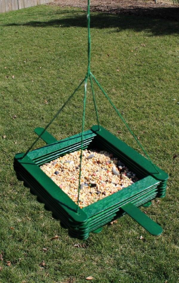 DIY Popsicle Stick Bird Feeder 