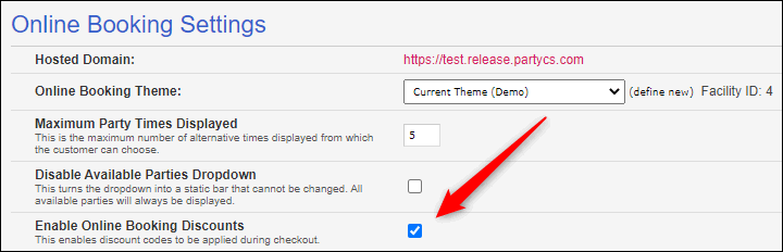 Online Booking Settings 1