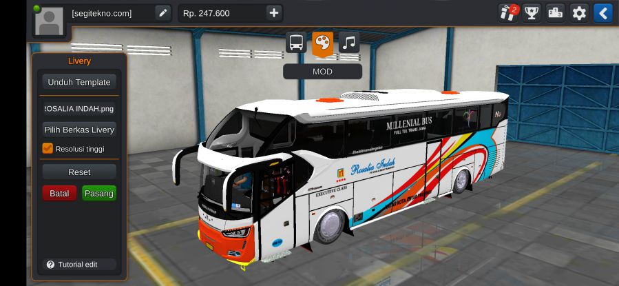 Download Mod Bussid Rosalia Indah SR2 XHD