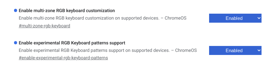Google ajoute la gestion du RGB dans ChromeOS 