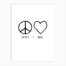Peace And Love Art Print by The Little Jones - Fy