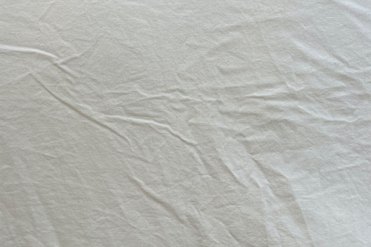 White sheet with creases