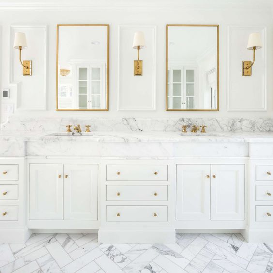 White And Gold Bathroom Ideas How To