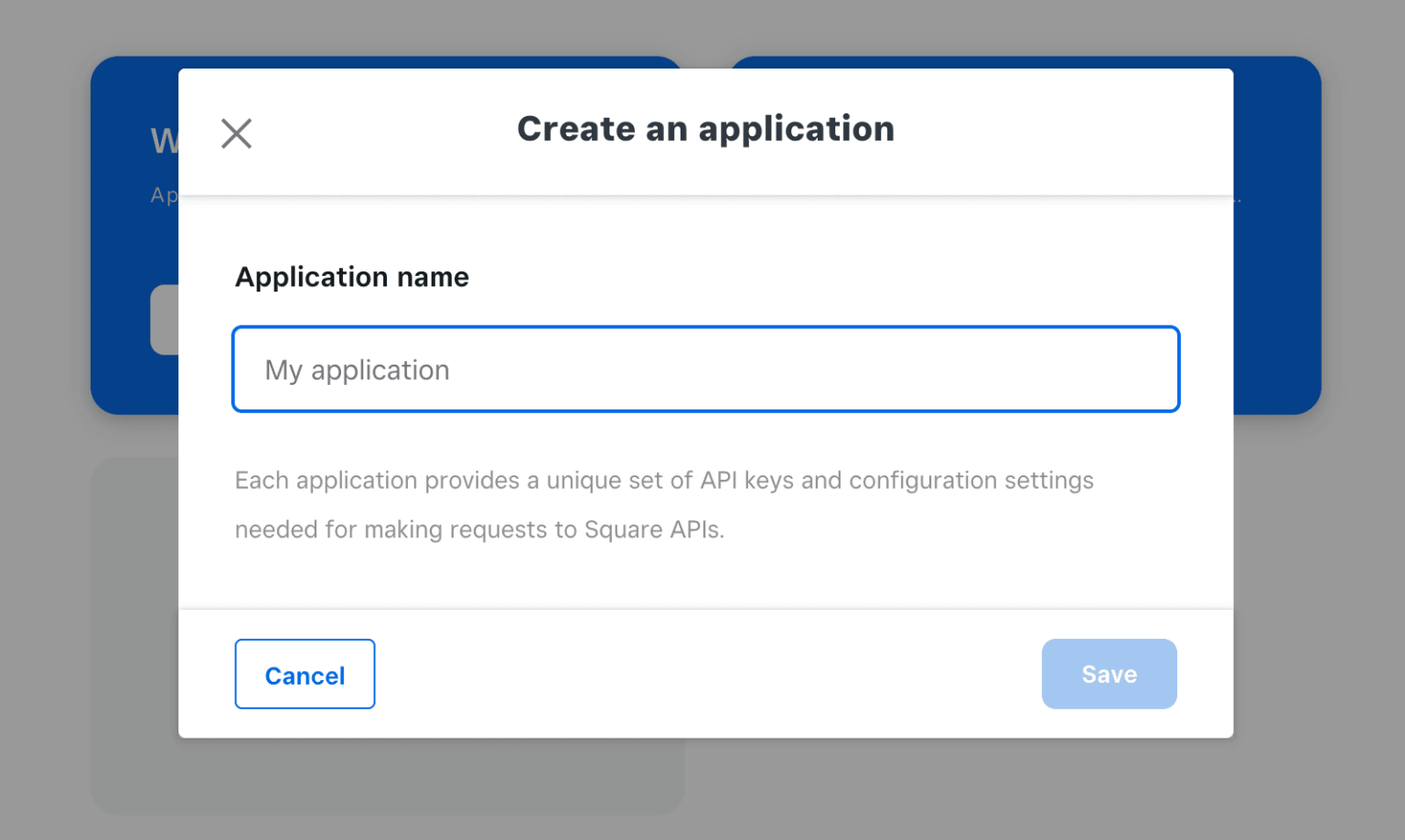 create application
