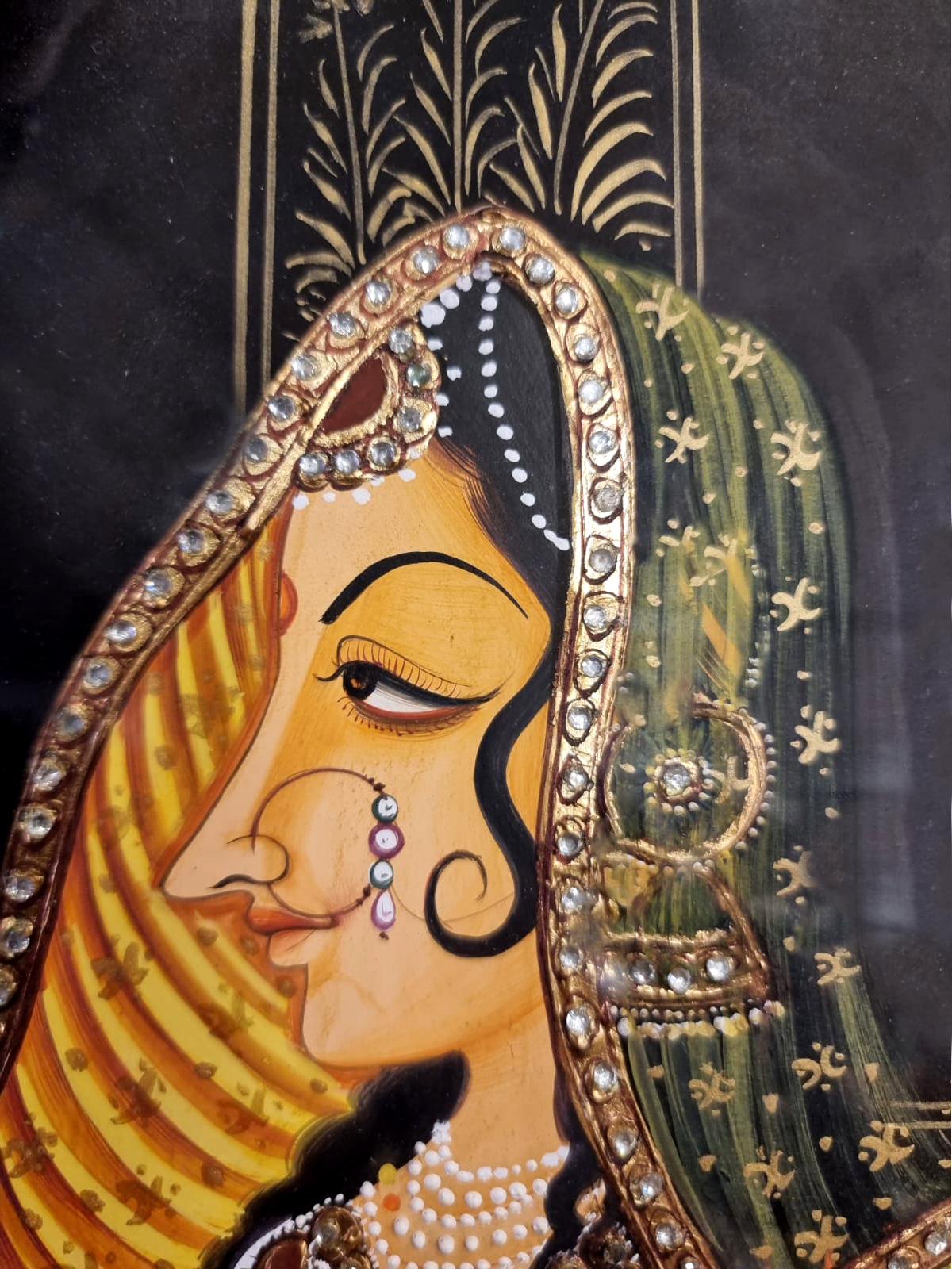 women handmade indian traditional painting 