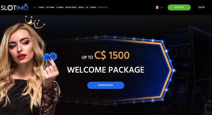 Slotimo $1500 Welcome Bonus Homepage