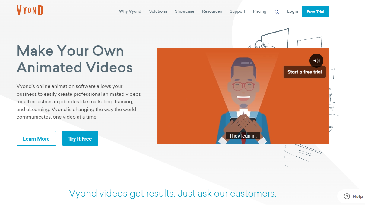 Video marketing tool, Vyond.