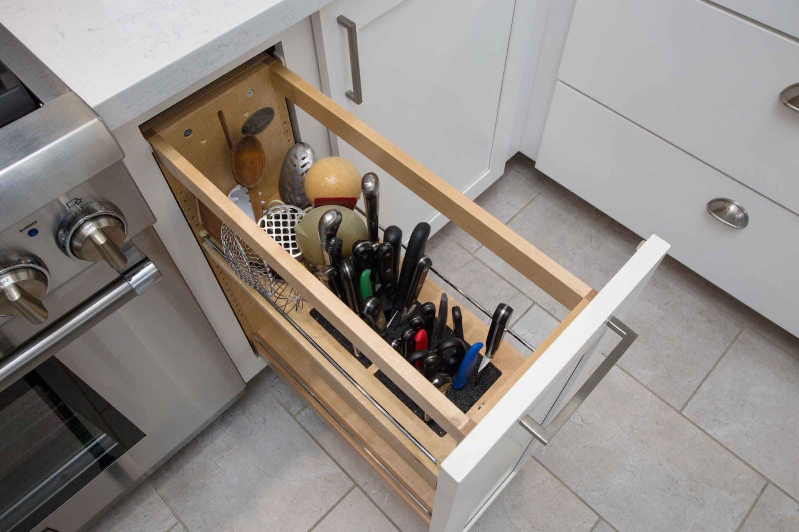custom kitchen cabinet to hold utensils in Phoenix