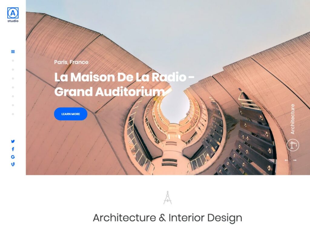 A.Studio |  Tema de WordPress para diseño de interiores y arquitectura