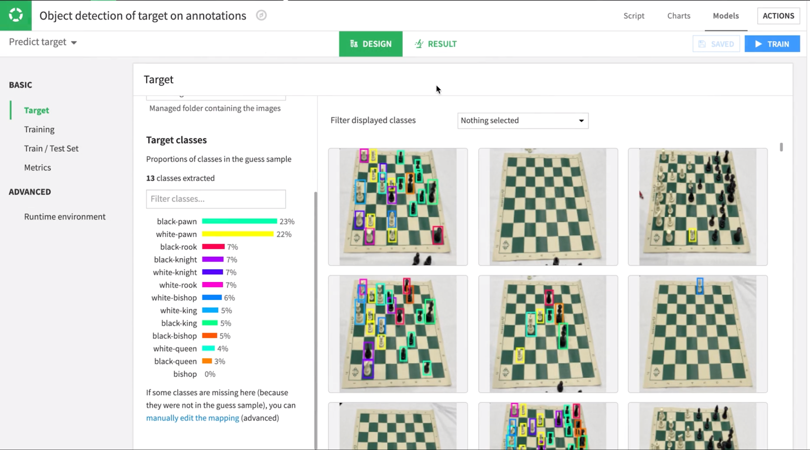 object detection of target on annotations