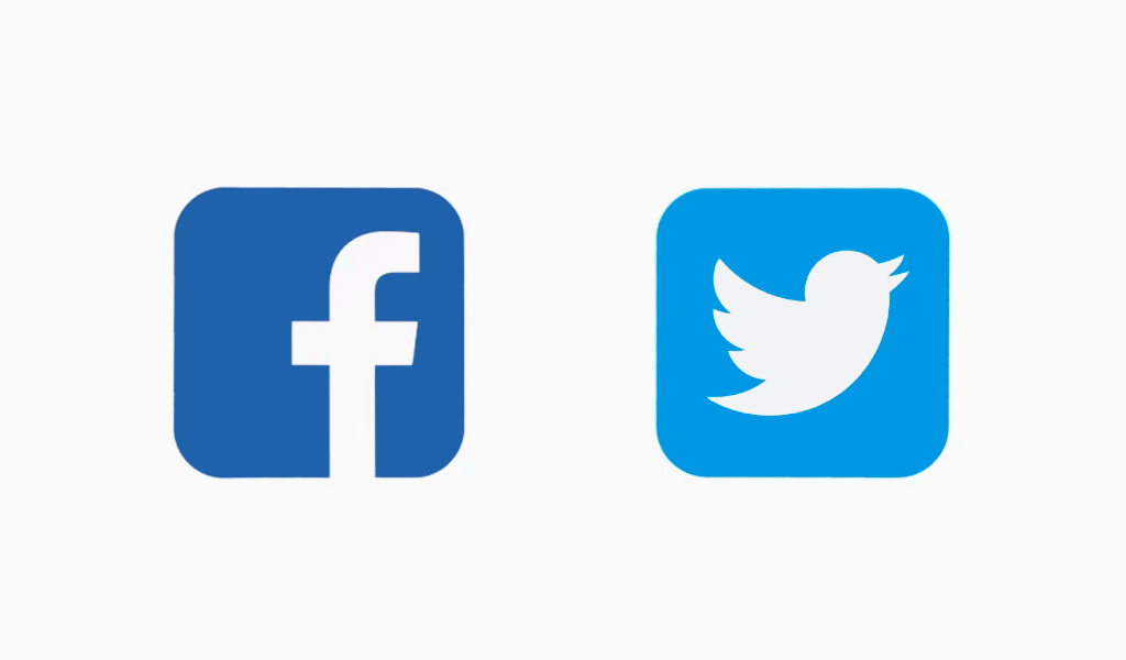 icônes Facebook et Twitter