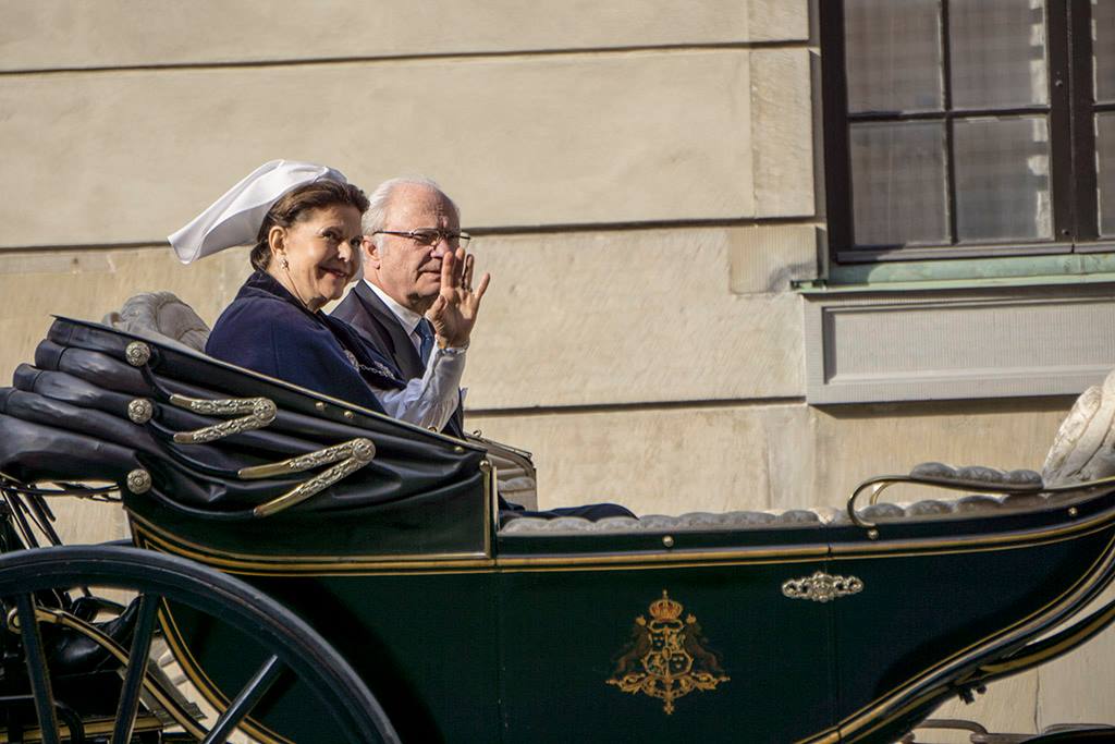 Carl XVI Gustaf of Sweden the King, and Queen Sylvia. 