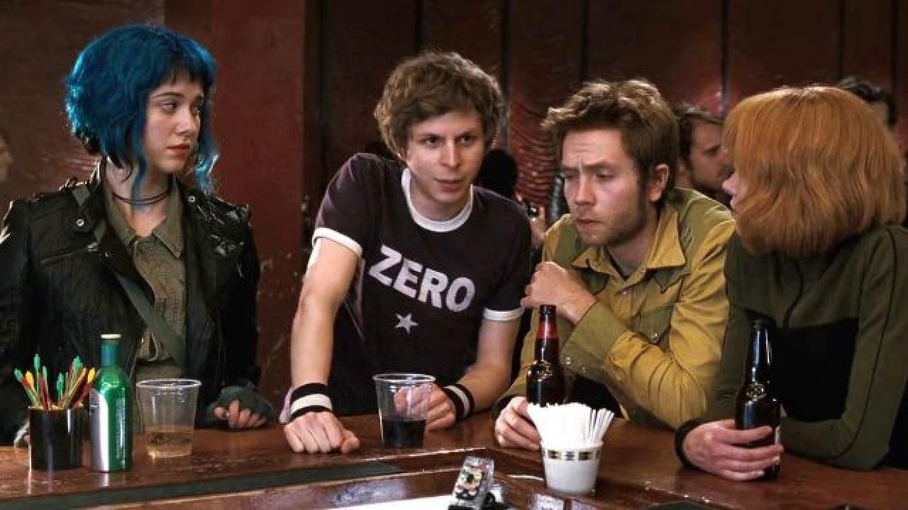 Scott Pilgrim at a bar