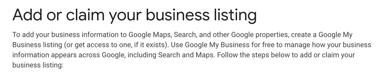 Add your Google My Business