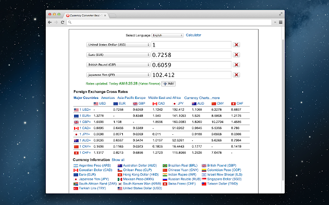 Screenshot of Currency Converter Real-Time