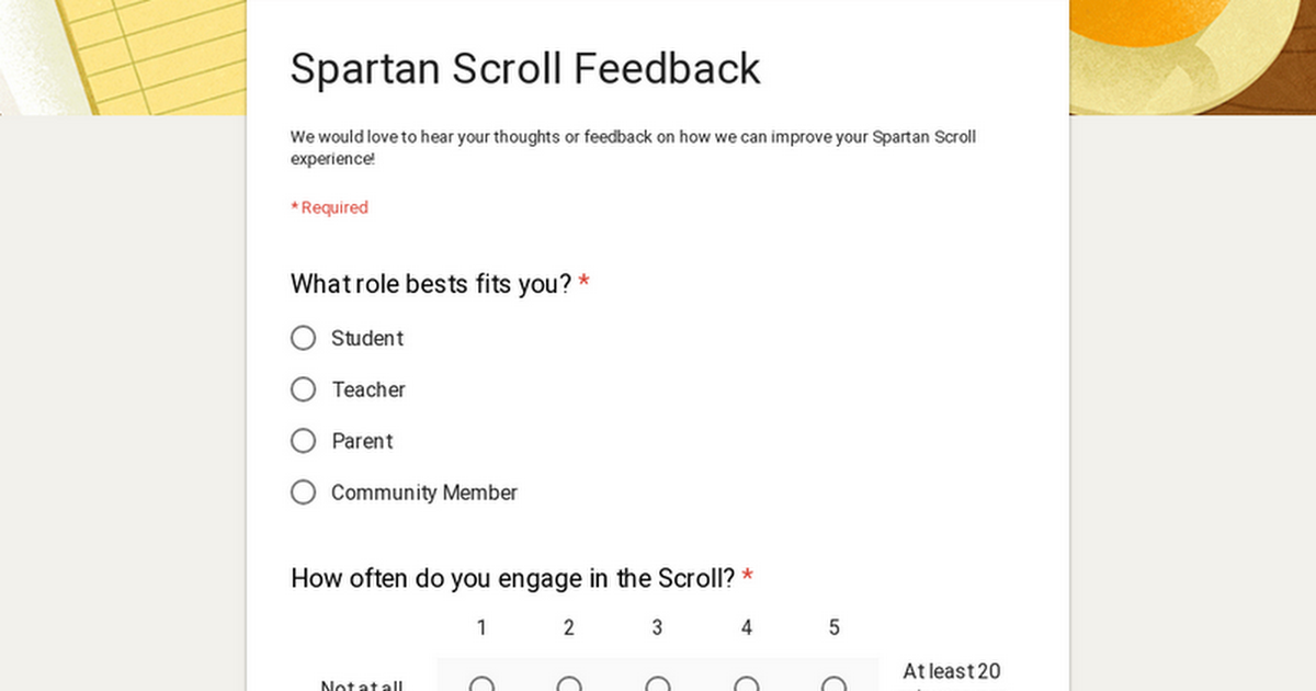Spartan Scroll Feedback