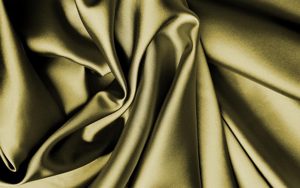 Fabric, Silk, Gold, Bright, Cloth, Tissue, Substances