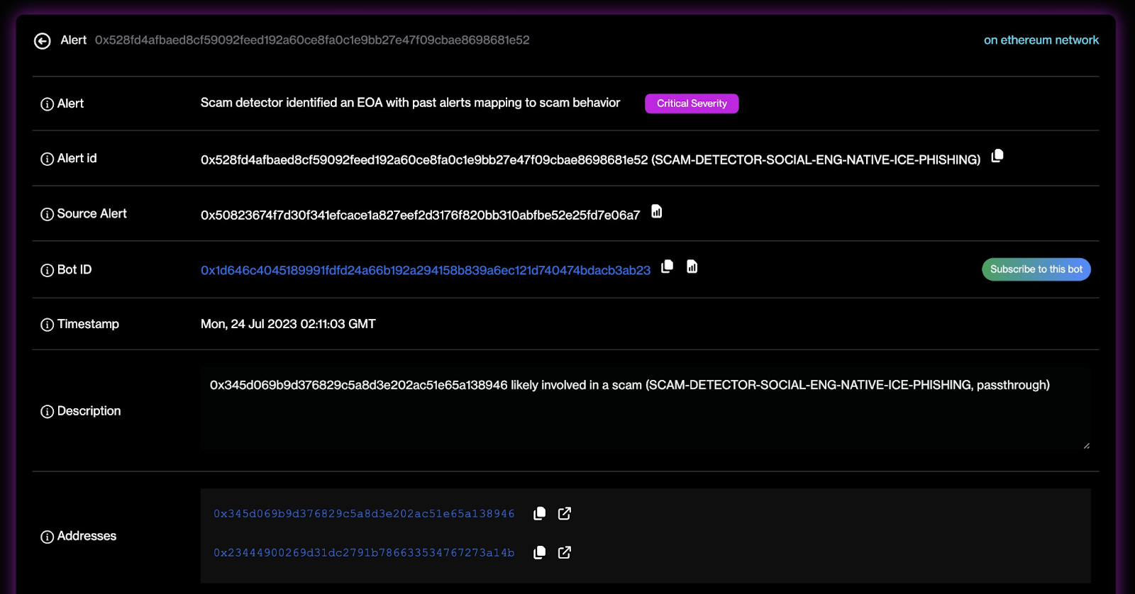 Harpie address scanner