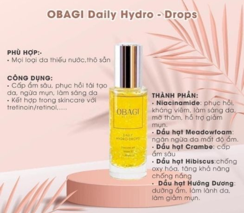 Serum Cấp Nước Phục Hồi Da Obagi Daily Hydro Drops