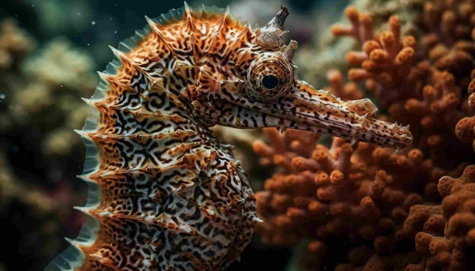 A seahorse with a long nose and a long nose

Description automatically generated