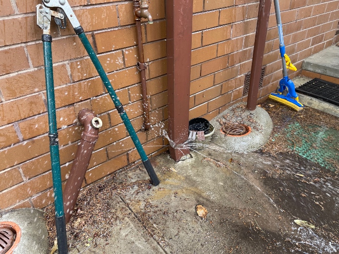 Your downpipes could be blocked in the ground